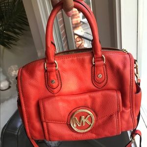 Orange Red Michael Kors Satchel