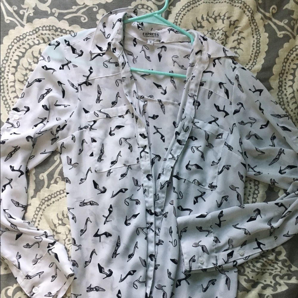 White portfino with high heel print