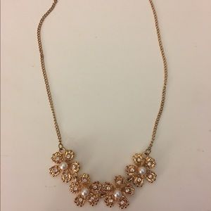 Gold Flower Statement Necklace