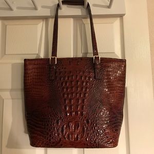 Used twice-Brahmin Large Pecan Tote