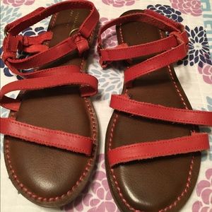 Deep Orange/Rust colored sandals