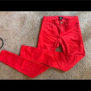 Red H&M jeans