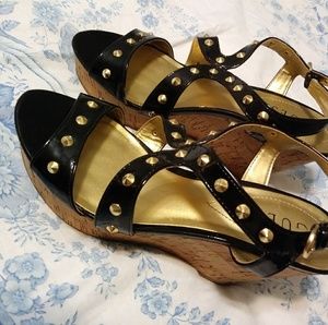 Guess Platform Sandal Wedges Studded