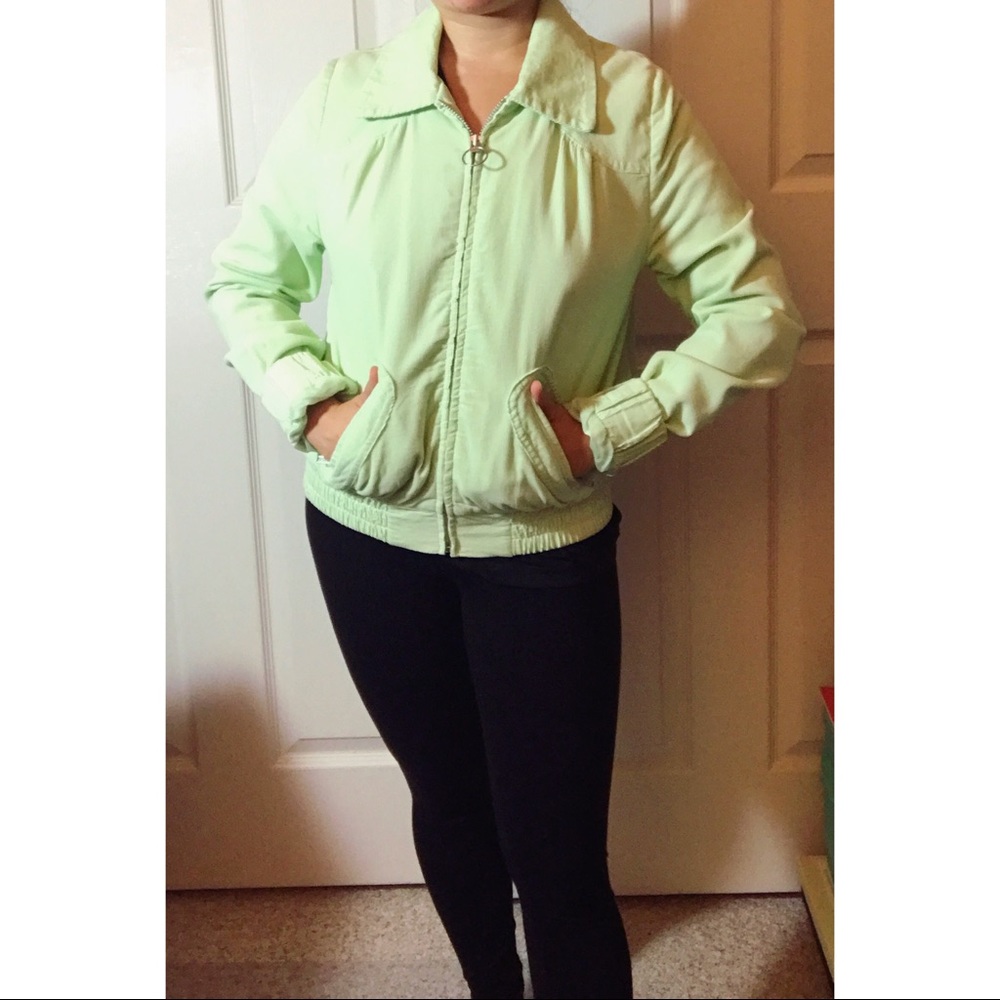 Green corduroy jacket by H&M