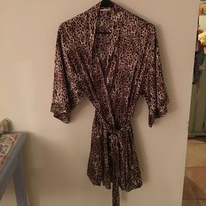 Victoria's Secret leopard silky robe