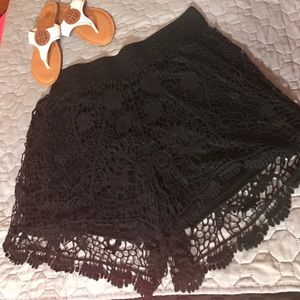 Black lace shorts from Cato