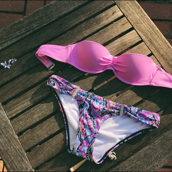 lavender bandeau swim top - Picture 2 of 2