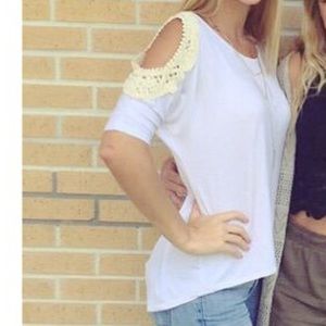 White shoulder cut off