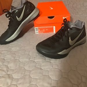 Black and Silver Nike Volleyball shoes