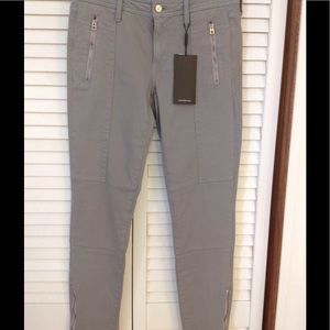 NWT. Calvin Klein Urban Gray Moto Skinnies. Sz 28