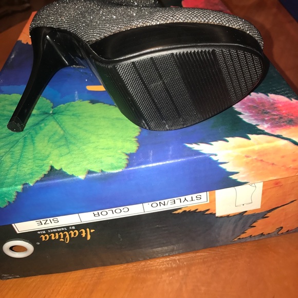 Brand New Silver Sparkle High Heel Shoes - Picture 5 of 6