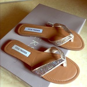 Steve Madden Gold Sparkle Sandals
