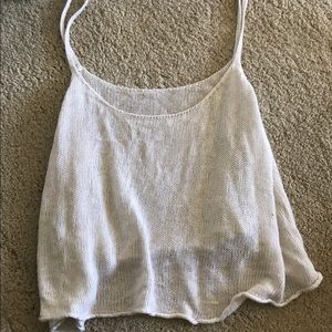 cream knit tank top