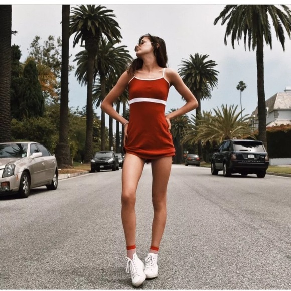 brandy melville red striped dress