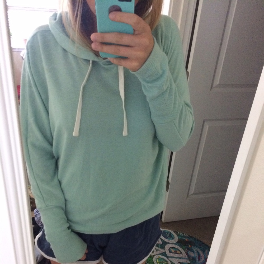 Soft hoodie medium seafoam green