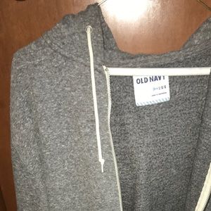 Men's gray hooded jacket