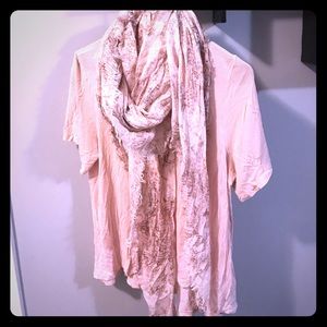 H&M shirt/scarf. Medium. Blush pink.
