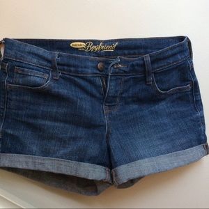 Cuffed Denim Shorts