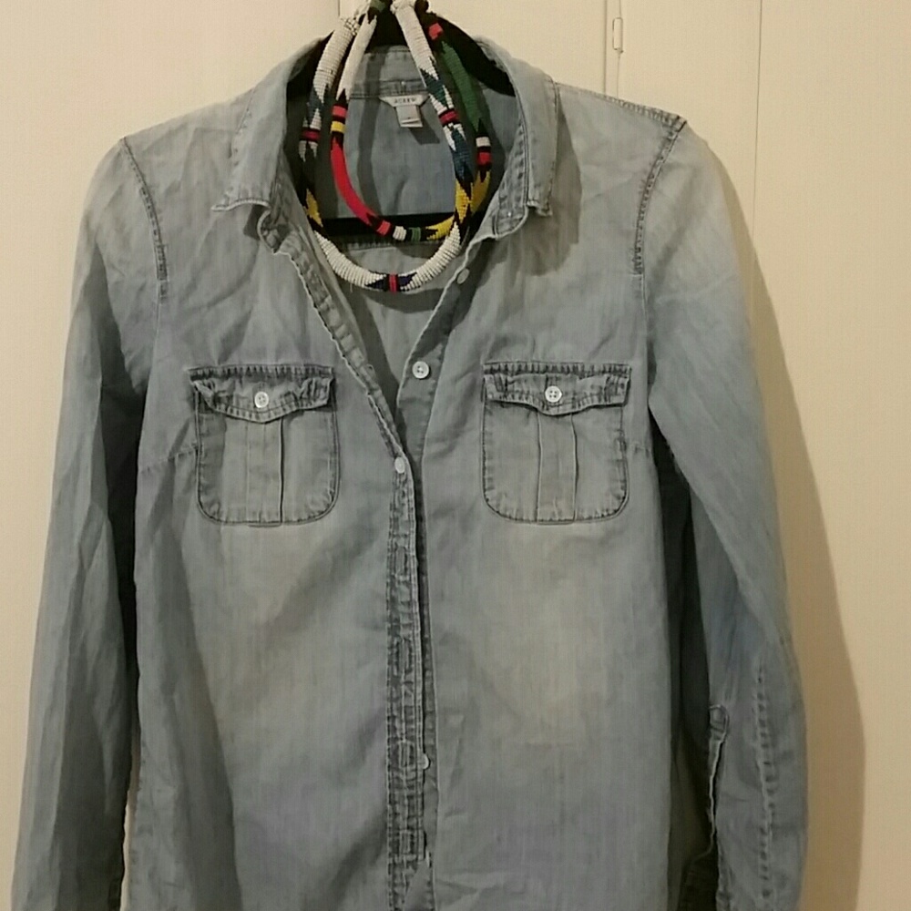 J Crew denim chambray workshirt