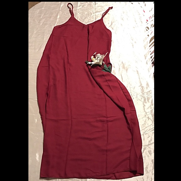 NEW Boho Hippie Loose Wine Dress w Pockets - Picture 3 of 4