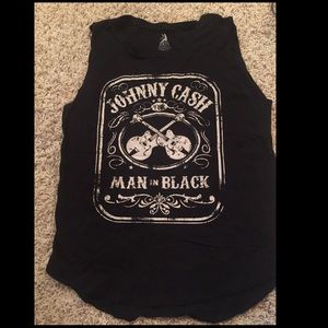 Black and white edgy muscle tee