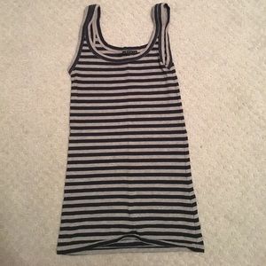 Theory grey and navy striped tank!