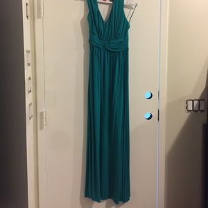 Express Teal Blue Halter Maxi Dress