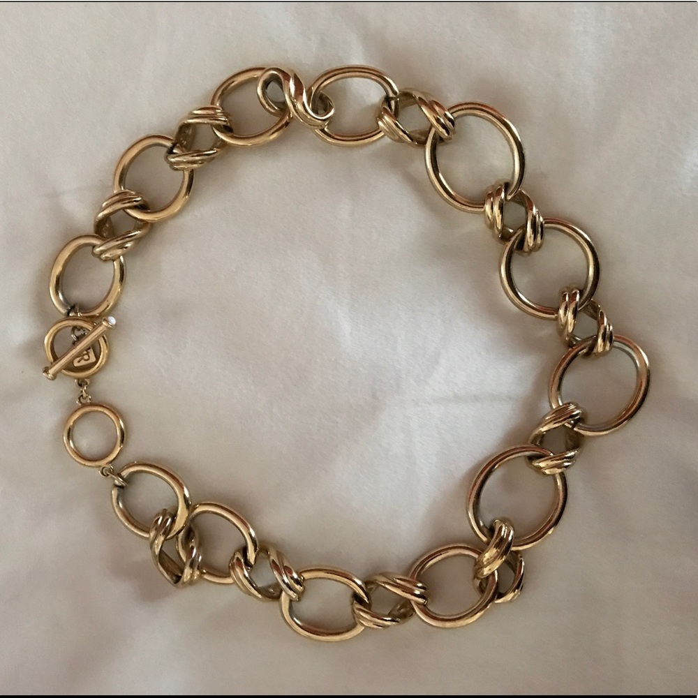 Banana Republic gold chain statement necklace