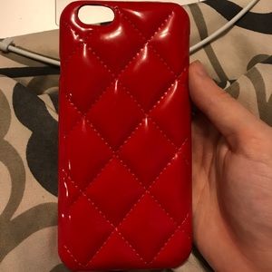 iPhone 6 red puffy phone case
