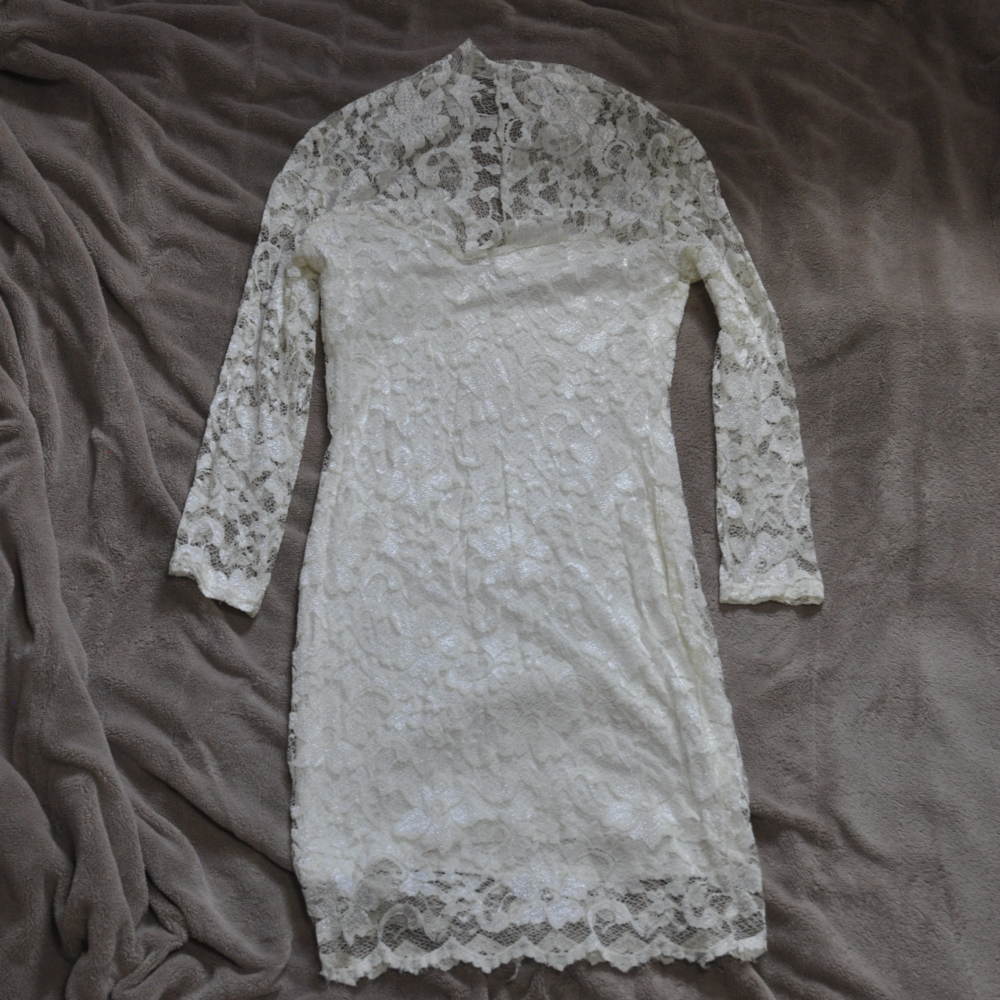 White Scalloped Lace Asos Dress