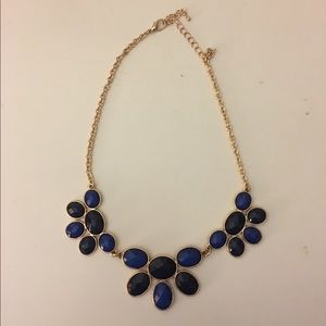 Blue Flower Statement Necklace