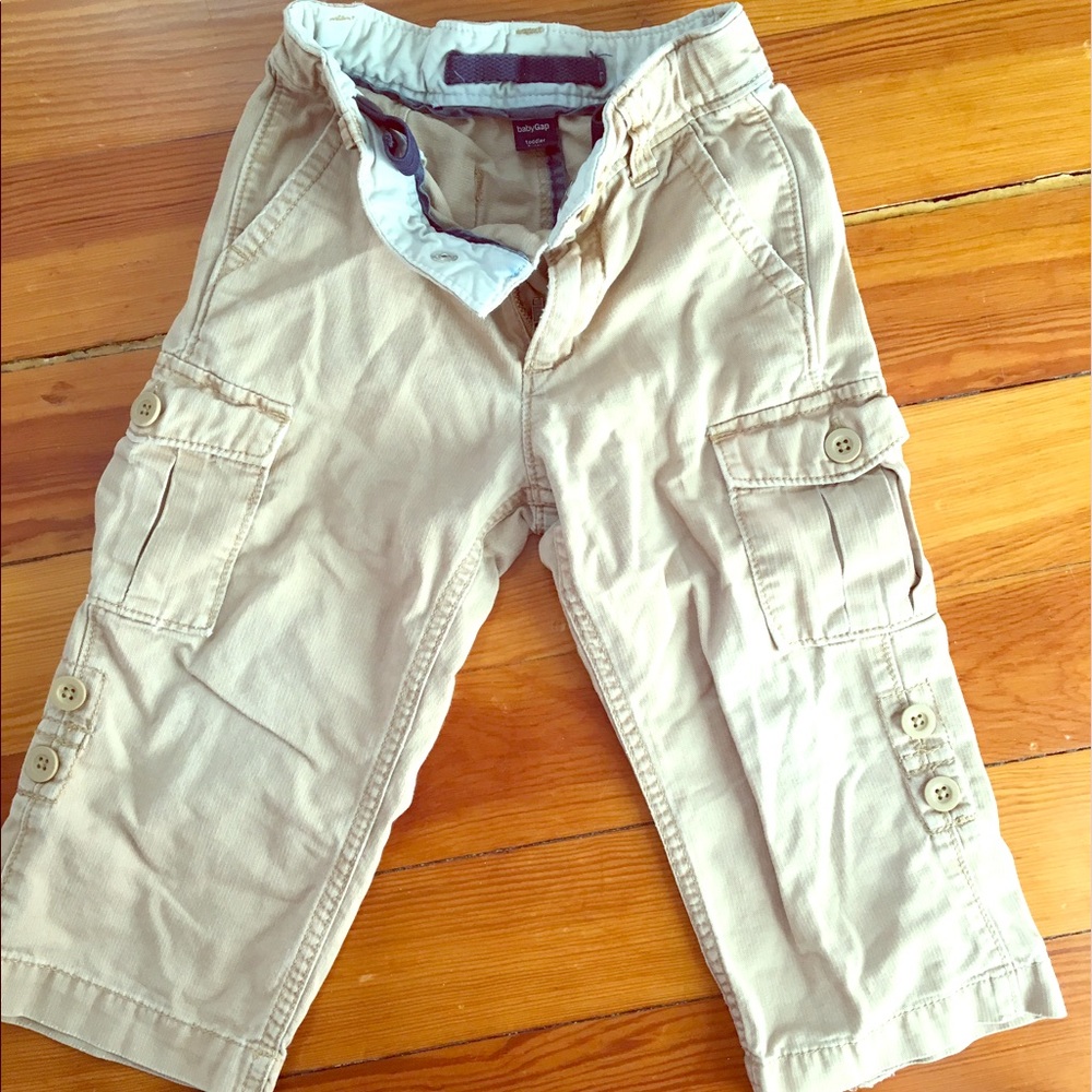 Baby GAP khaki cargo roll-ups.