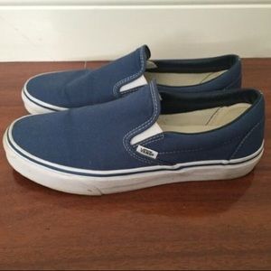 Vans slip ons in blue