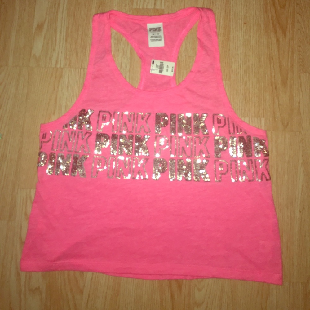 NWT VS Bling Crop Tank Top