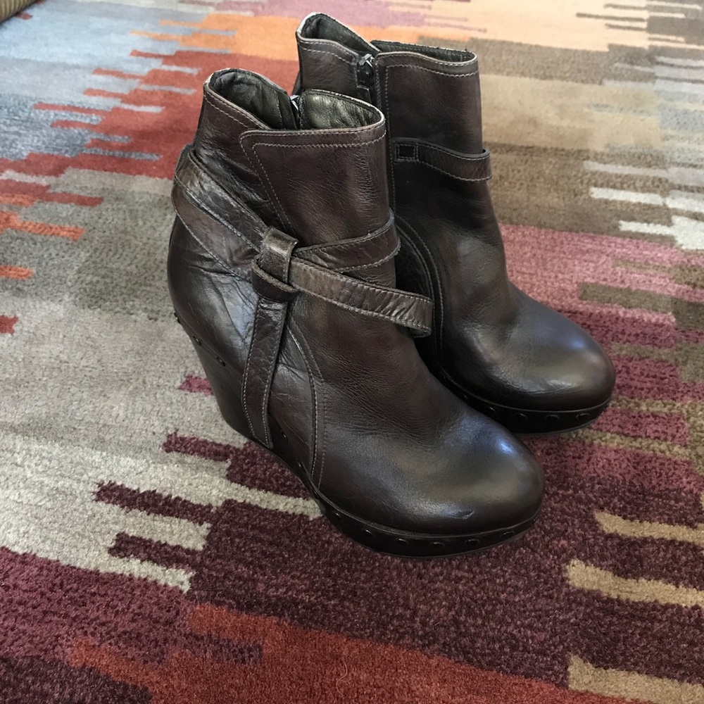 Mark Mason Platform Wedge Booties - image 1