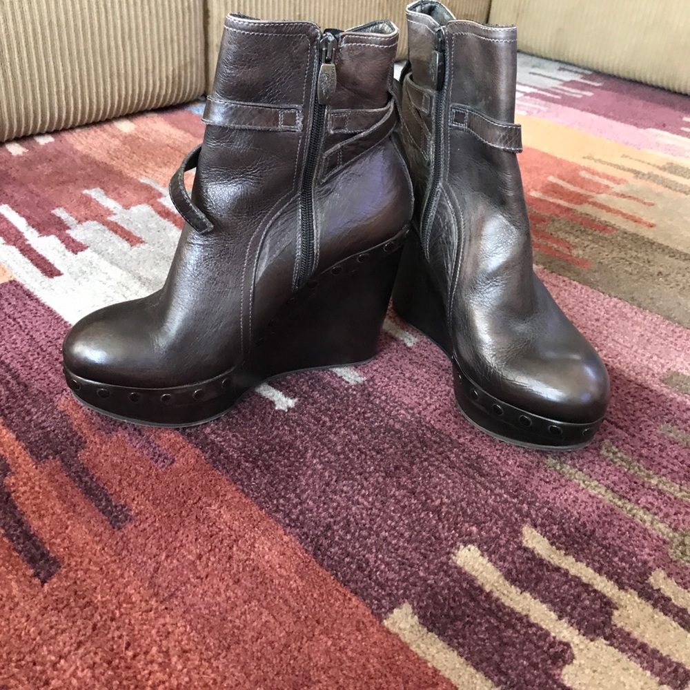 Mark Mason Platform Wedge Booties - image 2