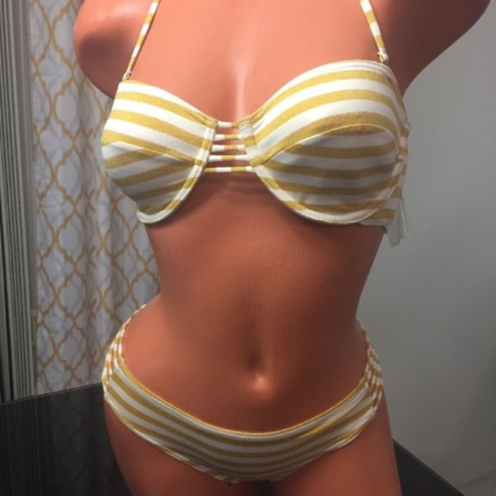BILLABONG STRIPED HAWAII SWIM SET Size S 🌺