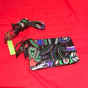 Vera Bradley Zip ID & Lanyard in Kiev Paisley