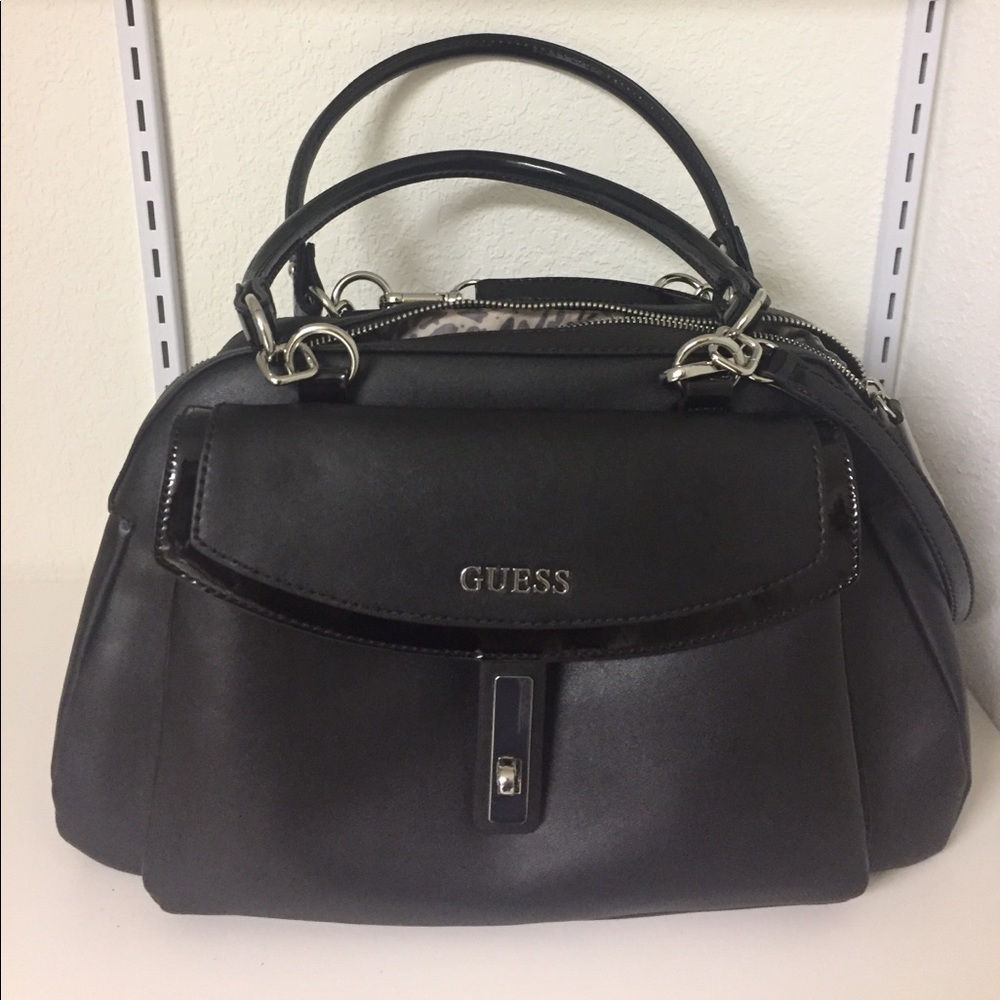 Guess bag big cross body purse black brand new