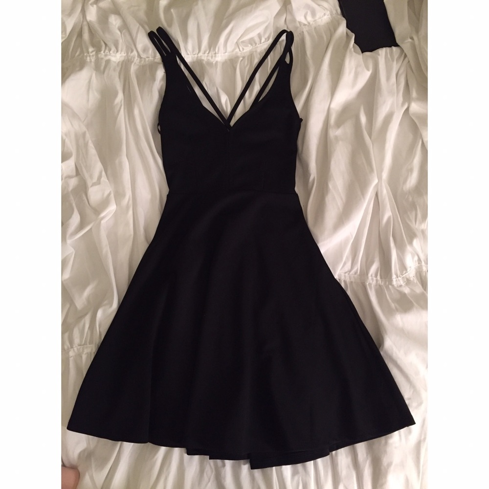 Black skater dress