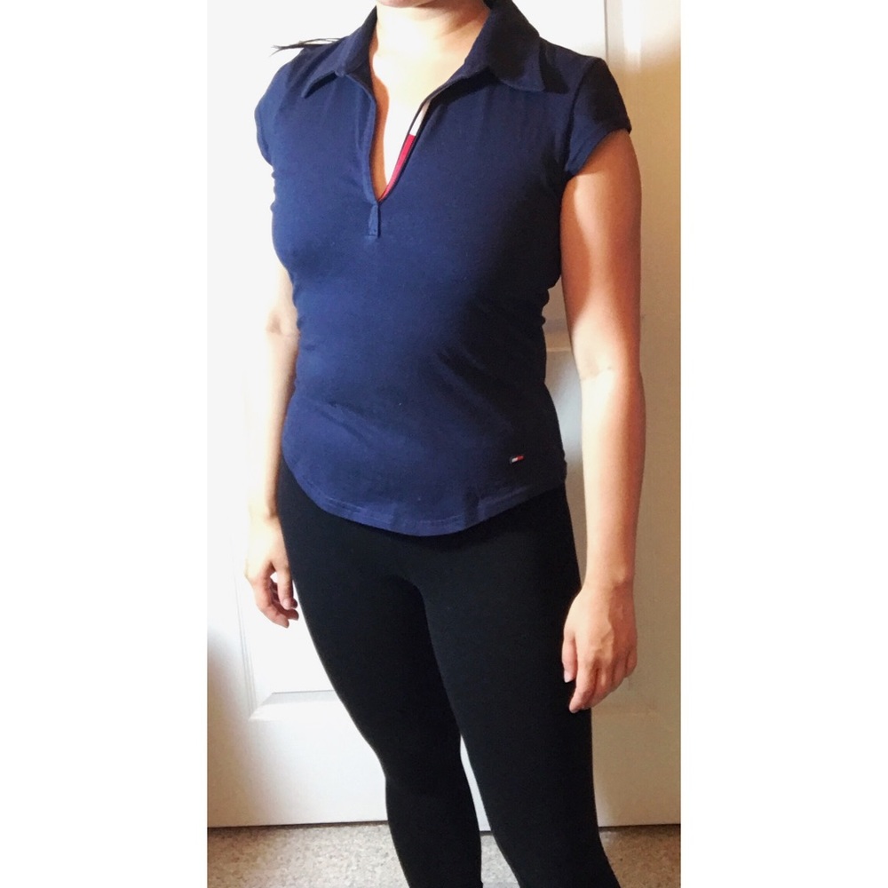 Tommy Girl Blue short sleeve polo shirt