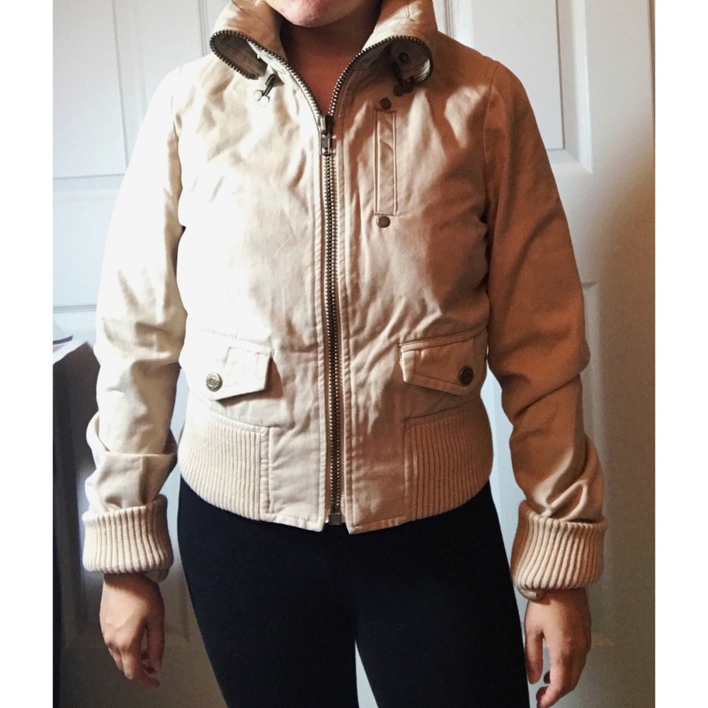 Forever 21 beige/tan bomber jacket.