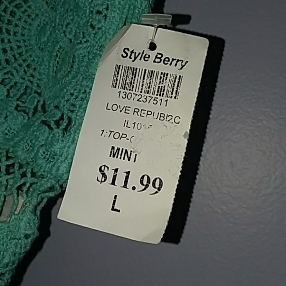 NOT FOR SALE (DONATED)      Mint Green knitted top - Picture 3 of 5