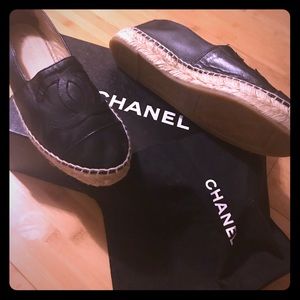 Chanel Espadrilles Lambskin (Black)