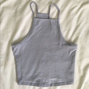 Violet High Neck Crop Top