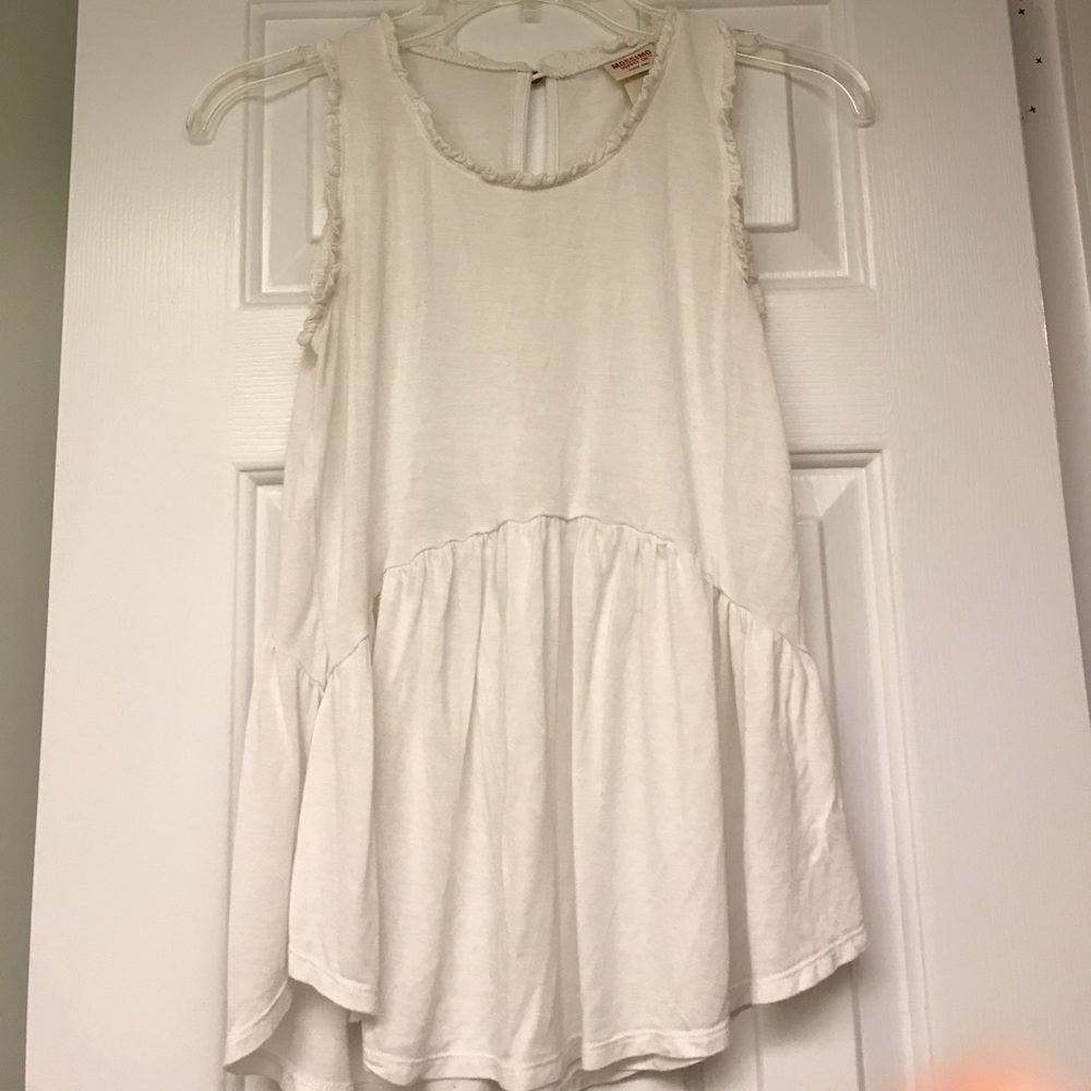 dressy soft white tank