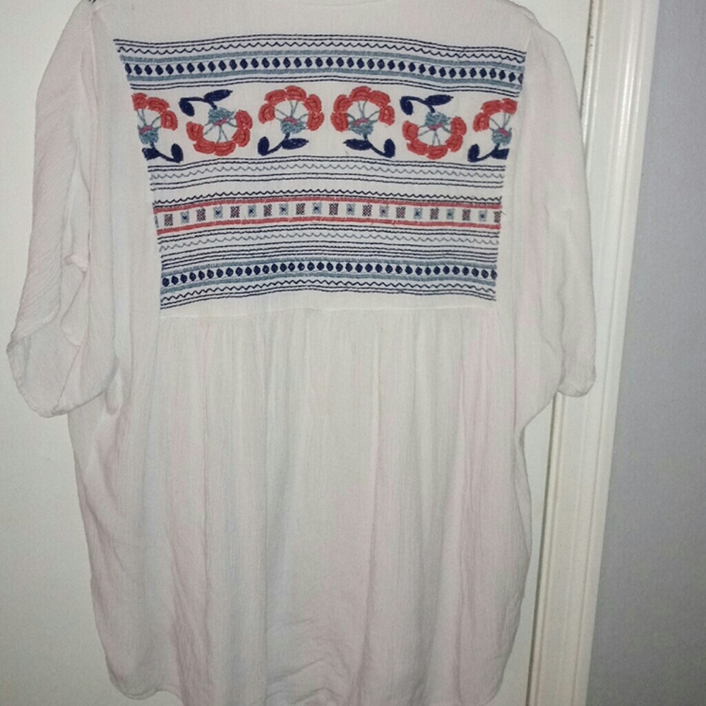 Short sleeve embroidery komono