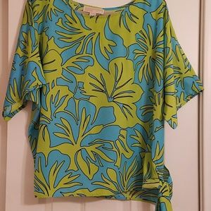 Like new Michael Kors Tropical top,  size L