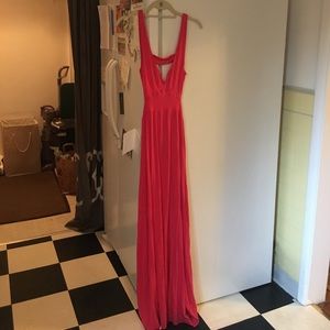 Rachel Palley Cutout Fuschia Pink Maxi Dress