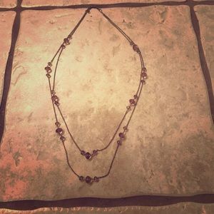 Like New Gold Double Strand Beaded Necklace